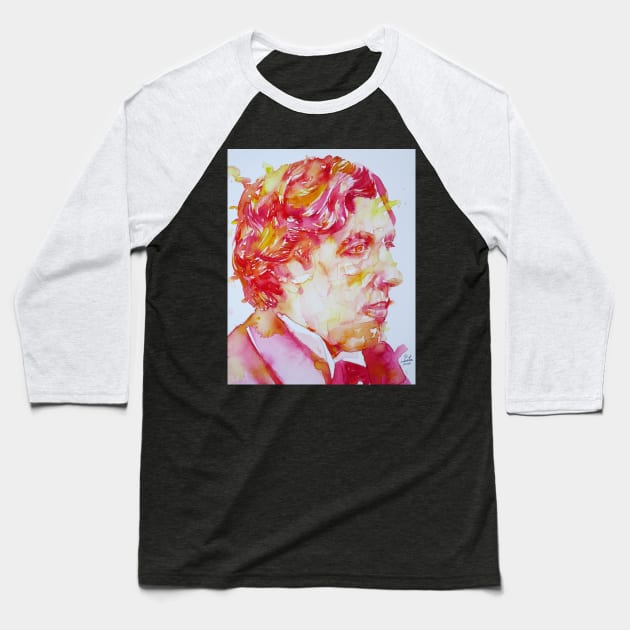 OSCAR WILDE - watercolor portrait.1 Baseball T-Shirt by lautir